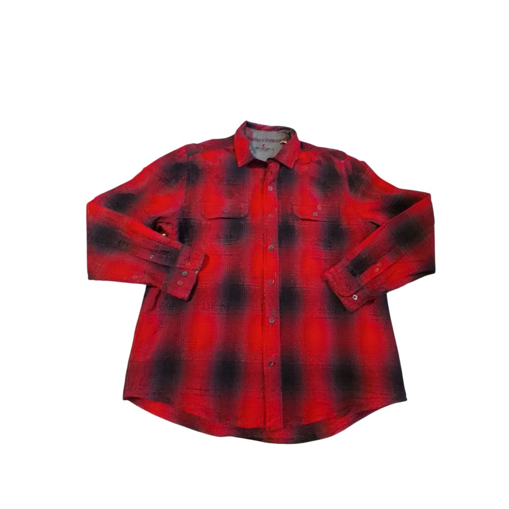 Woolrich Mens size Large Plaid Lumberjack Button Up Work Casual Western Shirt